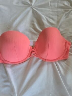Strapless Coral Pink Molded Cup Bra